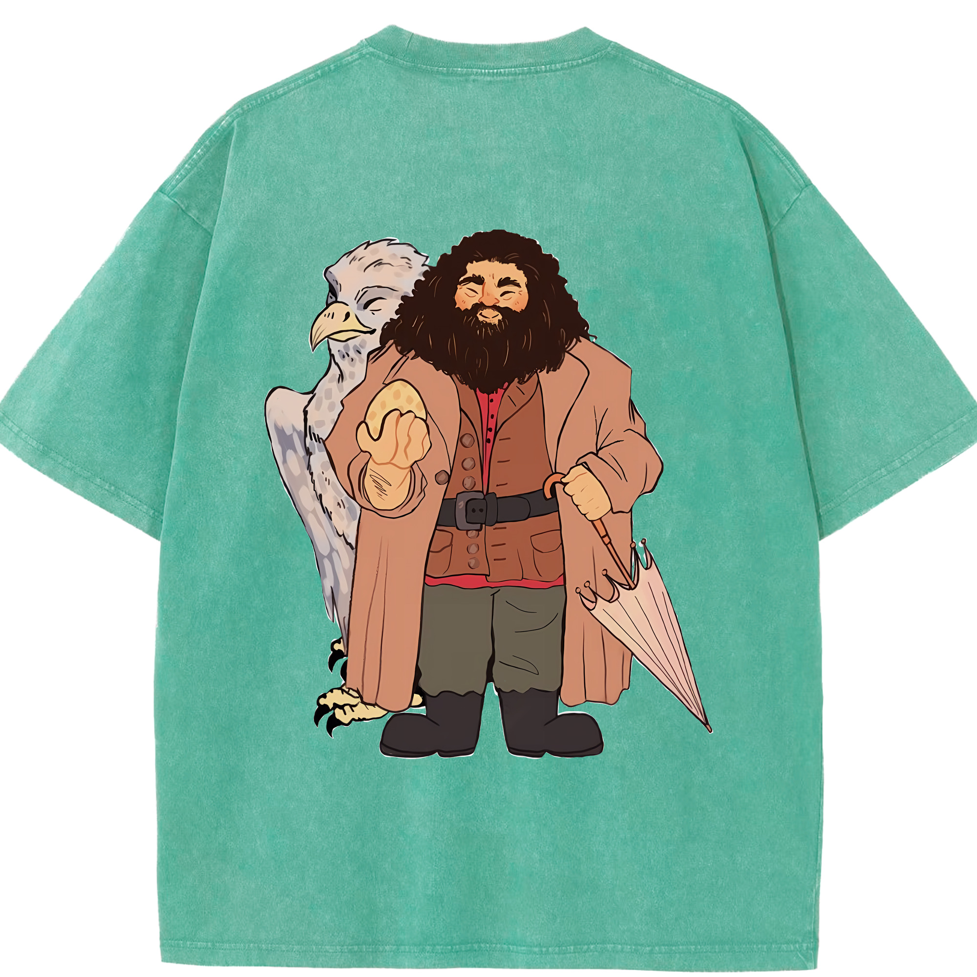 （画像用） Harry Potter ハリー・ポッターシリーズ 綿100% ヴィンテージ風 半袖Tシャツ（背面プリント）